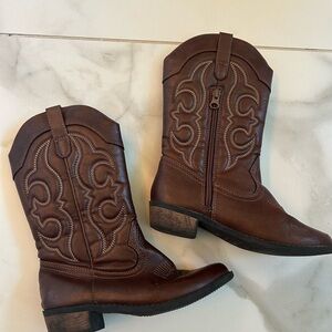 Cat & Jack Brown Kids Western Cowboy Boots